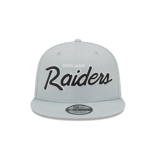 New Era Youth Las Vegas Raiders Script 9FIFTY Snapback Hat - Grey