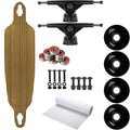 Moose Longboard Complete 9.75" x 39.75" Double Drop Zebra Bamboo