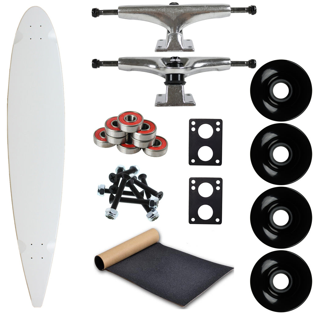 Moose Longboard Complete 9" x 47.75" Pintail White