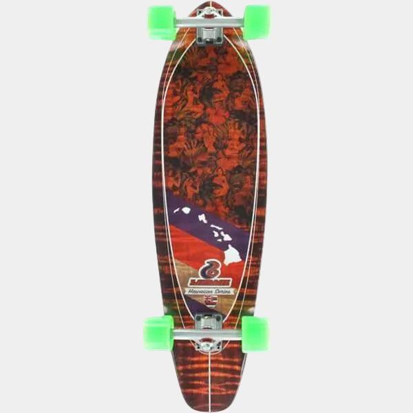 Layback Longboards Hawaiian Aloha Longboard Cruiser 38"