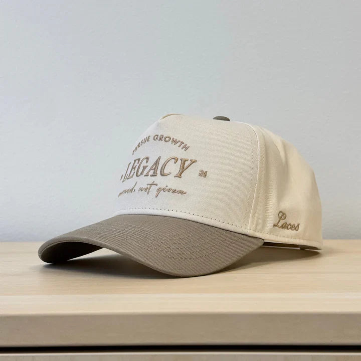 Laces  Legacy Earned Not Given Adjustable Hat- Greige
