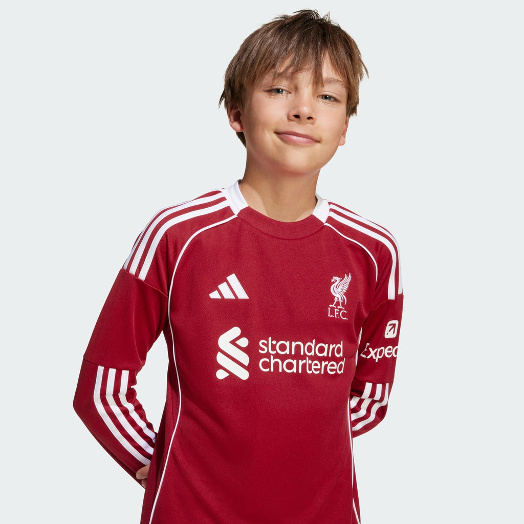 adidas Liverpool FC 25/26 Long Sleeve Home Jersey Kids