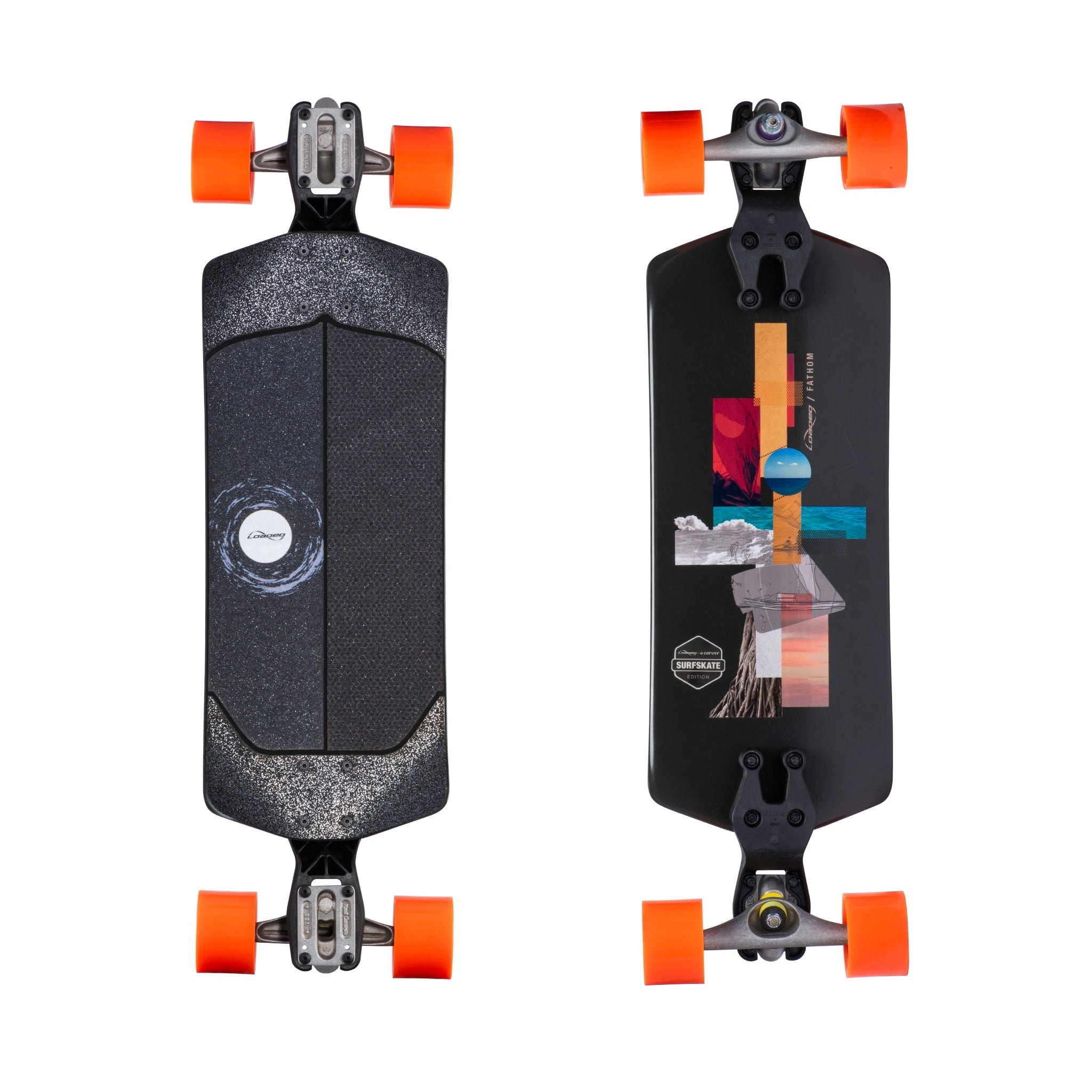 Loaded Boards Fathom Surfskate Complete; Zee Bracket, Carver Trucks and Orangatang Kegels