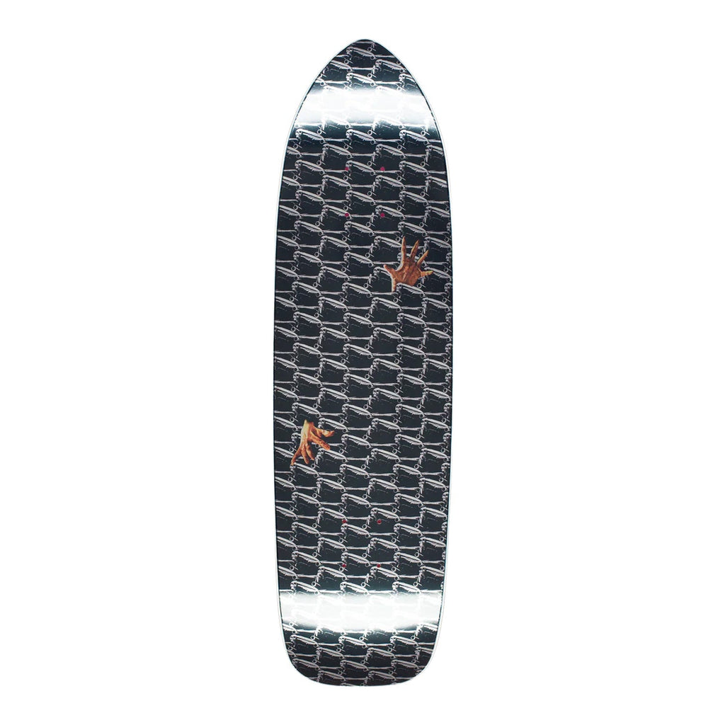Hockey Skateboard Deck Lonliest Feeling Shaped Black 8.44" x 31.89"