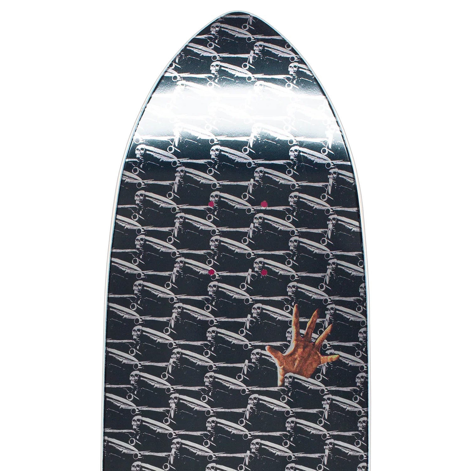 Hockey Skateboard Deck Lonliest Feeling Shaped Black 8.44" x 31.89"