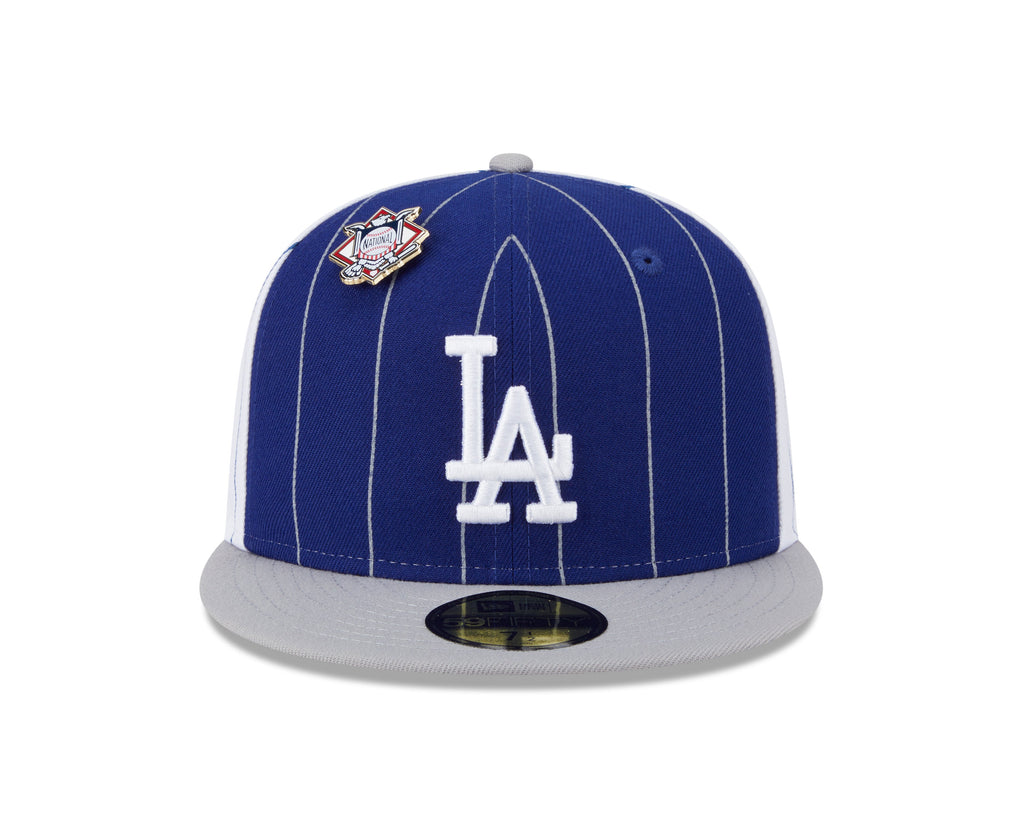 Los Angeles Dodgers MLB New Era Men's Navy 59Fifty Two Tone Pinstripe Fitted Hat