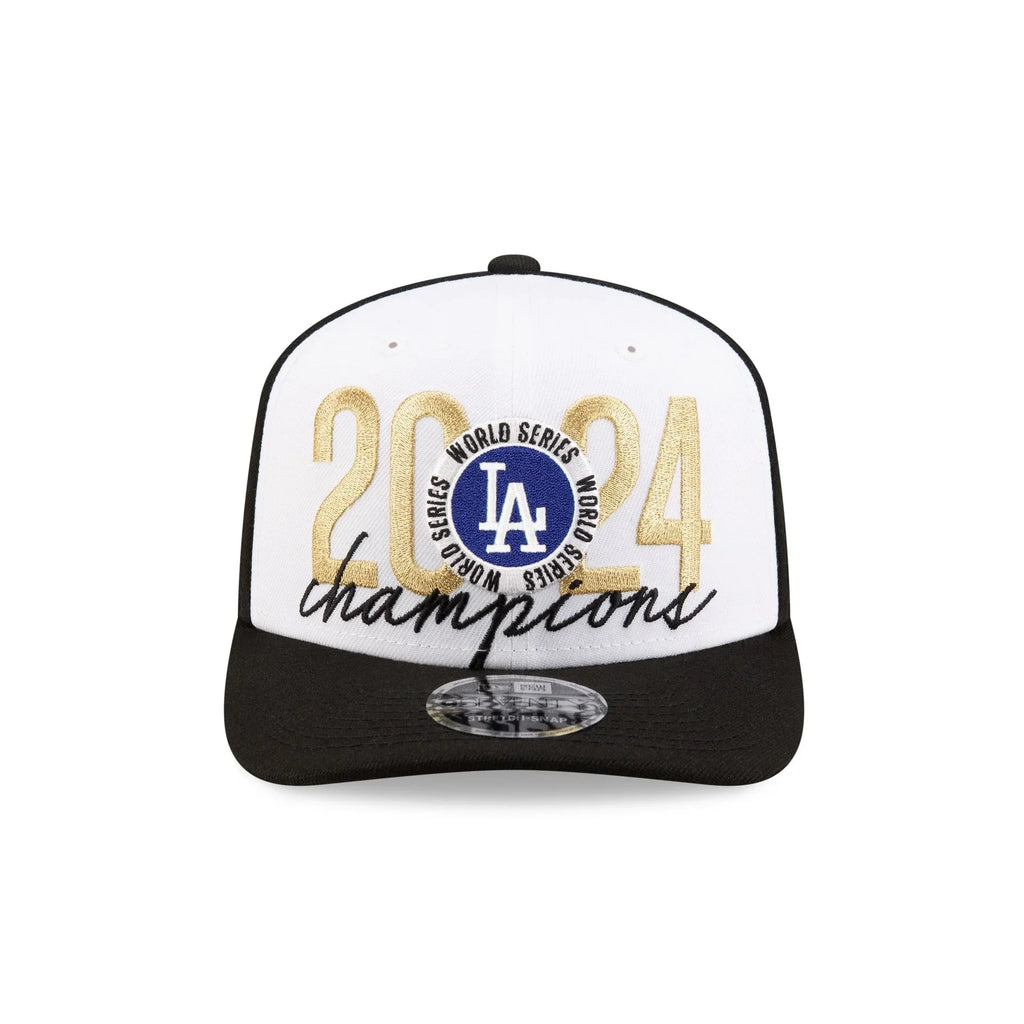 Los Angeles Dodgers MLB New Era Men's White/Black 9Seventy 2024 World Series Champions Locker Room Snapback