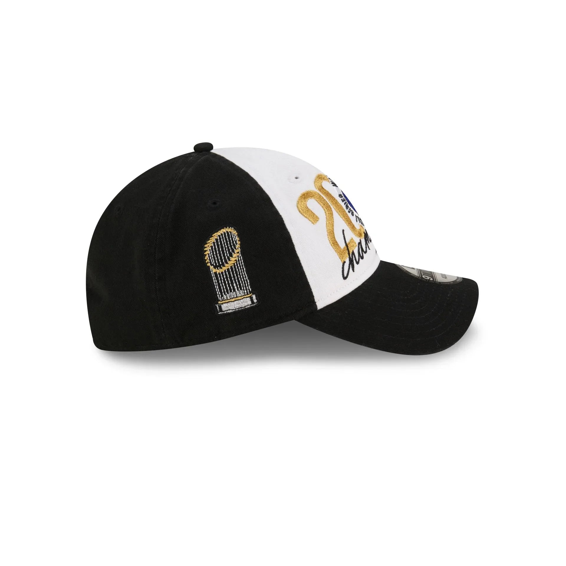 Los Angeles Dodgers MLB New Era Men's White/Black 9Twenty 2024 World Series Champions Locker Room Adjustable Hat
