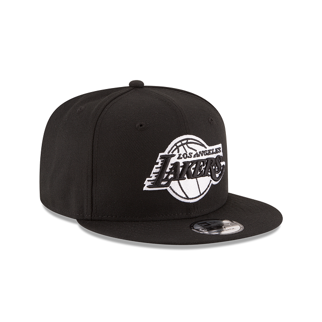 Los Angeles Lakers NBA New Era Men's Black/White 9Fifty Basic Snapback