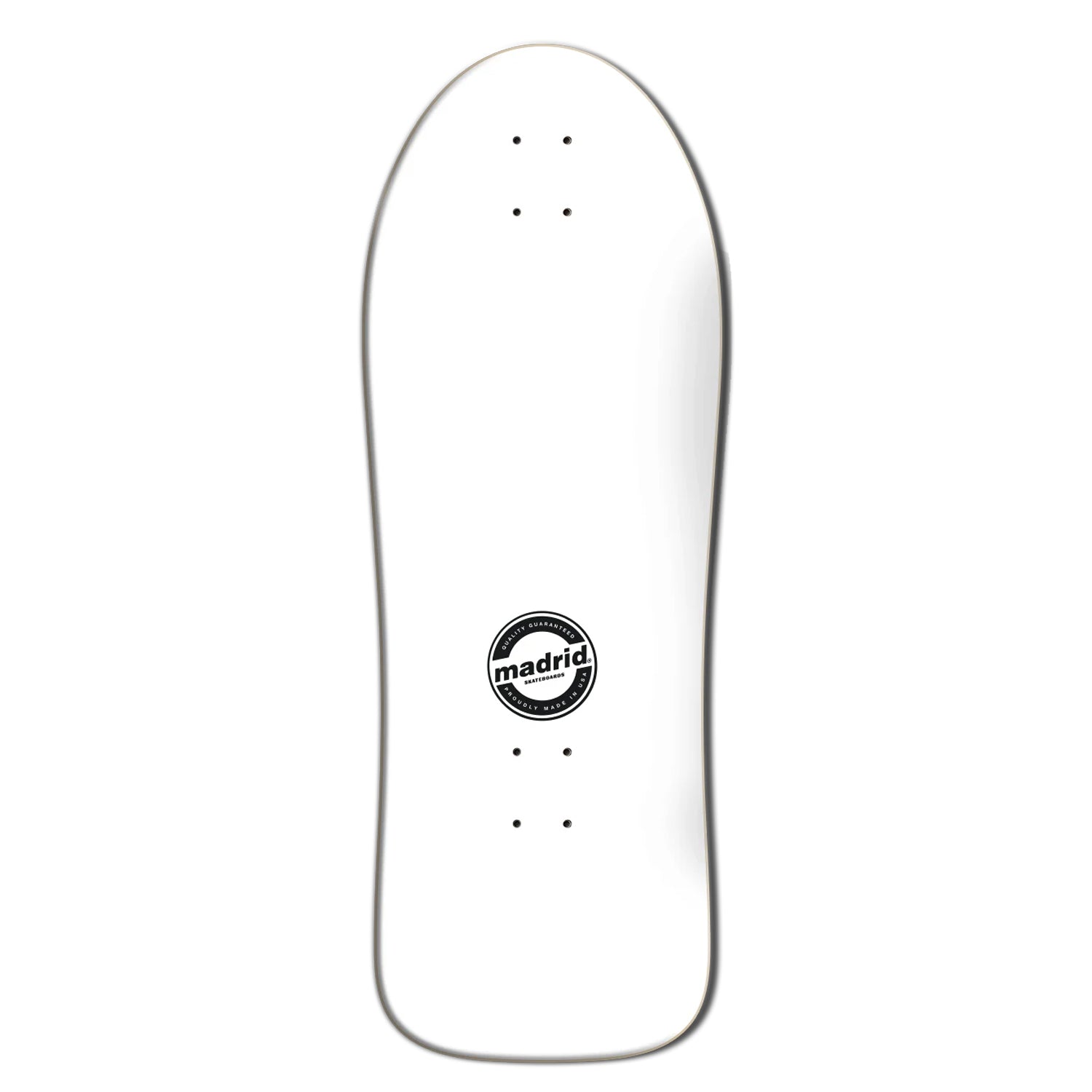 Madrid Skateboard Deck Gary Sanderson Atomic Man Reissue White 10.62" x 30.25"