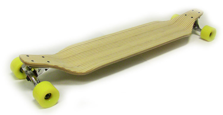 Zebra Bamboo Inlay Longboard Drop Down Downhill Racing Skateboard