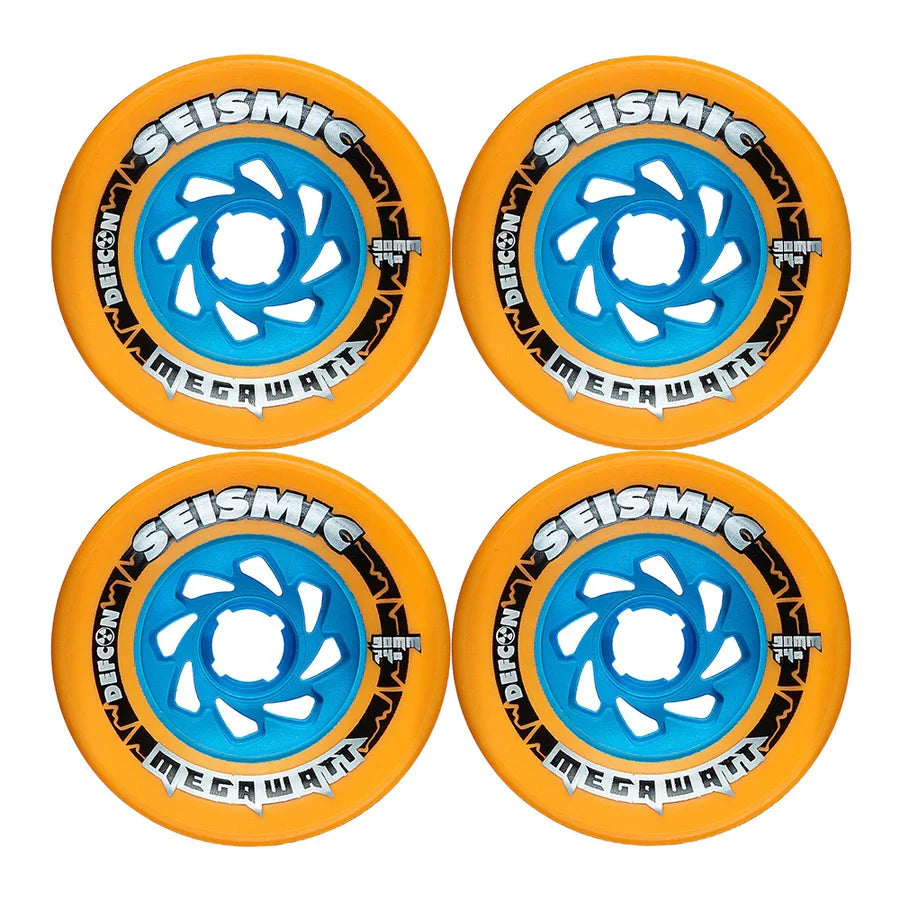 Seismic Megawatt Defcon Wheels 90x58mm 74a - Mango (Set of 4)