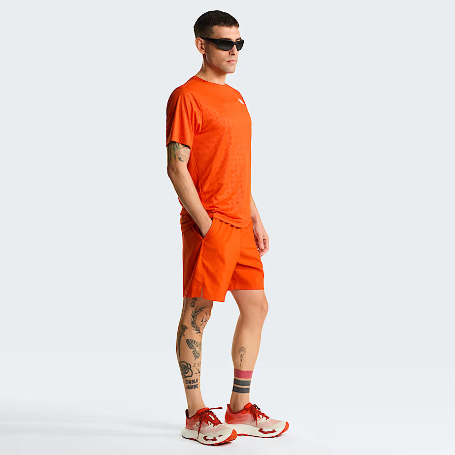 The North Face - Men's 24/7 Pentadome Embossed Reg Short-Sleeve Tee - Lava Red