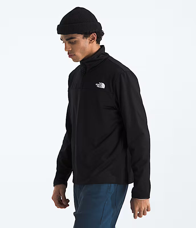 The North Face - Cedar Trail Grid Fleece 1/4 - Men's - TNF Black