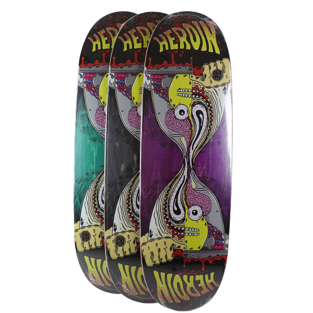 Heroin Skateboard Deck Merged Anatomy Razoregg (Assorted) 9.25" x 32"
