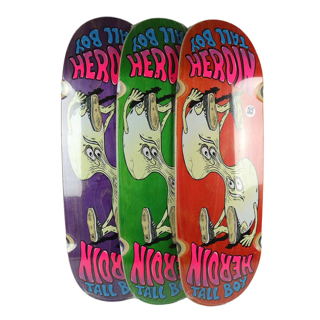 Heroin Skateboard Deck Merged Tall Boy (Assorted) 10.25" x 32.2"