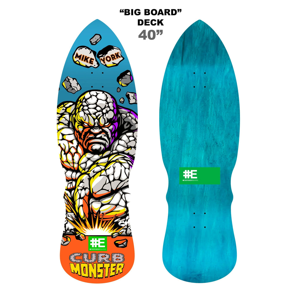 Everybody Skates Skateboard Deck Mike York Curb Monster Big Board 12.25" x 40"