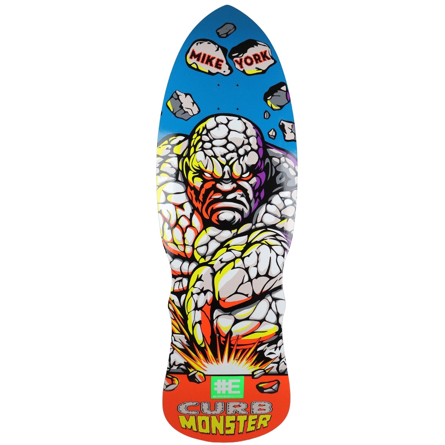 Everybody Skates Skateboard Deck Mike York Curb Monster Standard 9.5" x 33"