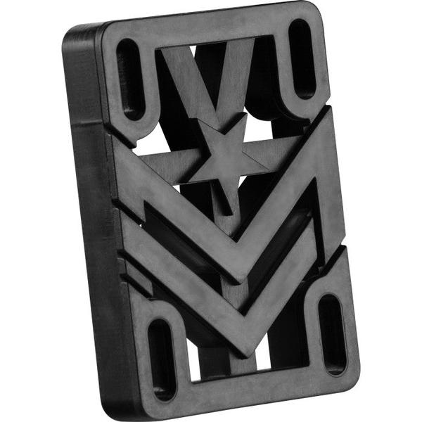 Mini Logo 1/2" Rigid Riser Pad Set 2-Pack Black