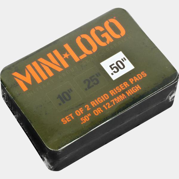 Mini Logo 1/2" Rigid Riser Pad Set 2-Pack Black