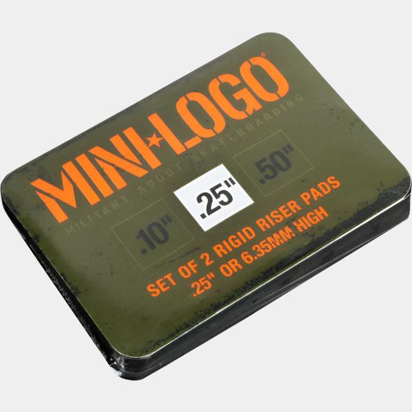 Mini Logo 1/4" Rigid Riser Pad Set 2-Pack Black