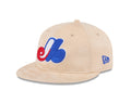 Montreal Expos MLB New Era Men's Beige Suede 9Fifty Retro Crown Cooperstown Snapback