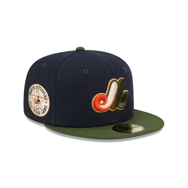 Montreal Expos MLB New Era Men's Navy/Green 59Fifty 1982 All Star Game Fitted Hat