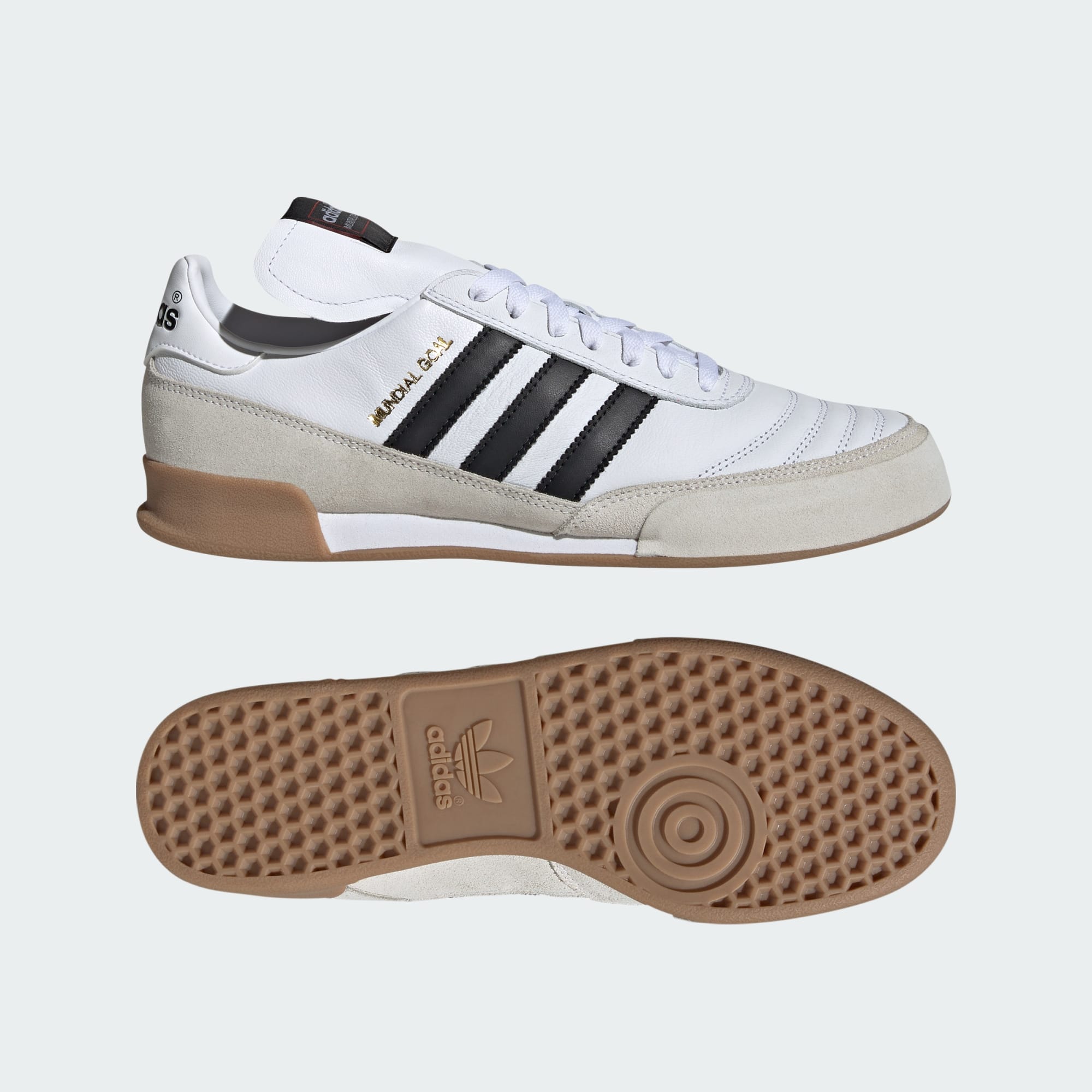 Adidas Mundial Goal Indoor Soccer Shoes - White/Black