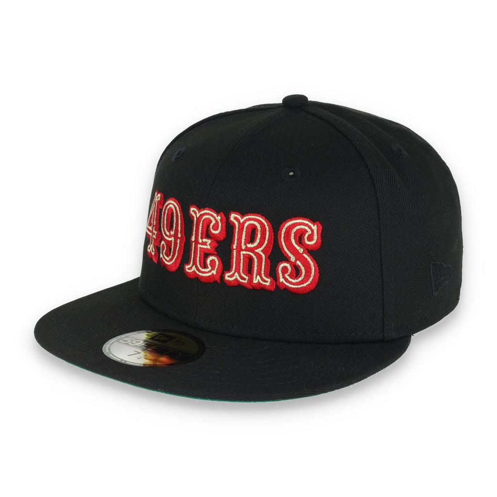 NEW ERA SAN FRANCISCO 49ERS 40TH ANNIVERSARY SIDE PATCH SCRIPT 59FIFTY FITTED HAT