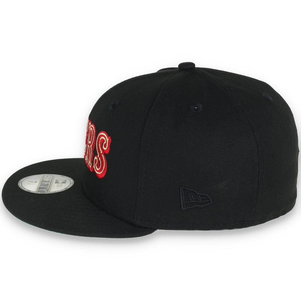 NEW ERA SAN FRANCISCO 49ERS 40TH ANNIVERSARY SIDE PATCH SCRIPT 59FIFTY FITTED HAT