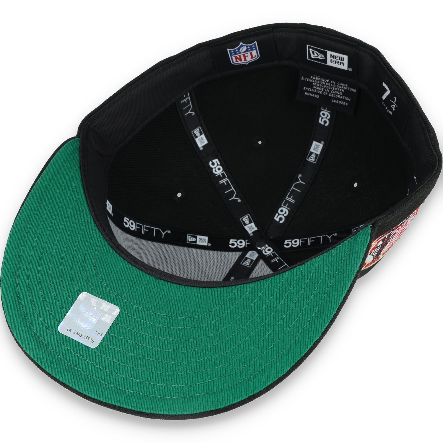 NEW ERA SAN FRANCISCO 49ERS 40TH ANNIVERSARY SIDE PATCH SCRIPT 59FIFTY FITTED HAT