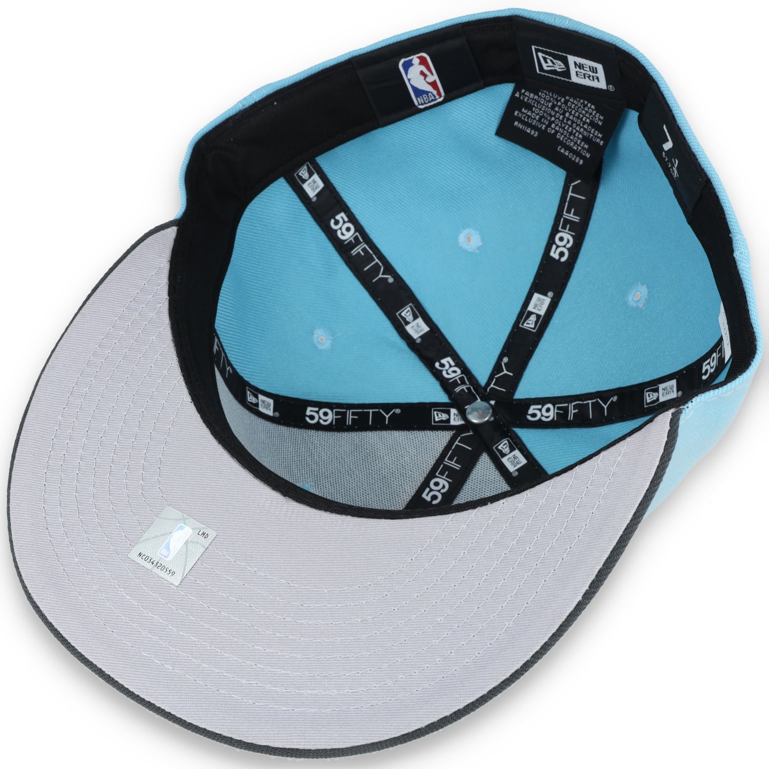 NEW ERA GOLDEN STATE WARRIORS COLOR PACK 2TONE 59FIFTY FITTED HAT- BABYBLUE/GREY
