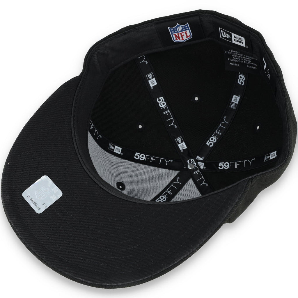 NEW ERA LAS VEGAS RAIDERS SUGAR SKULL 59FIFTY FITTED HAT-BLACK/WHITE