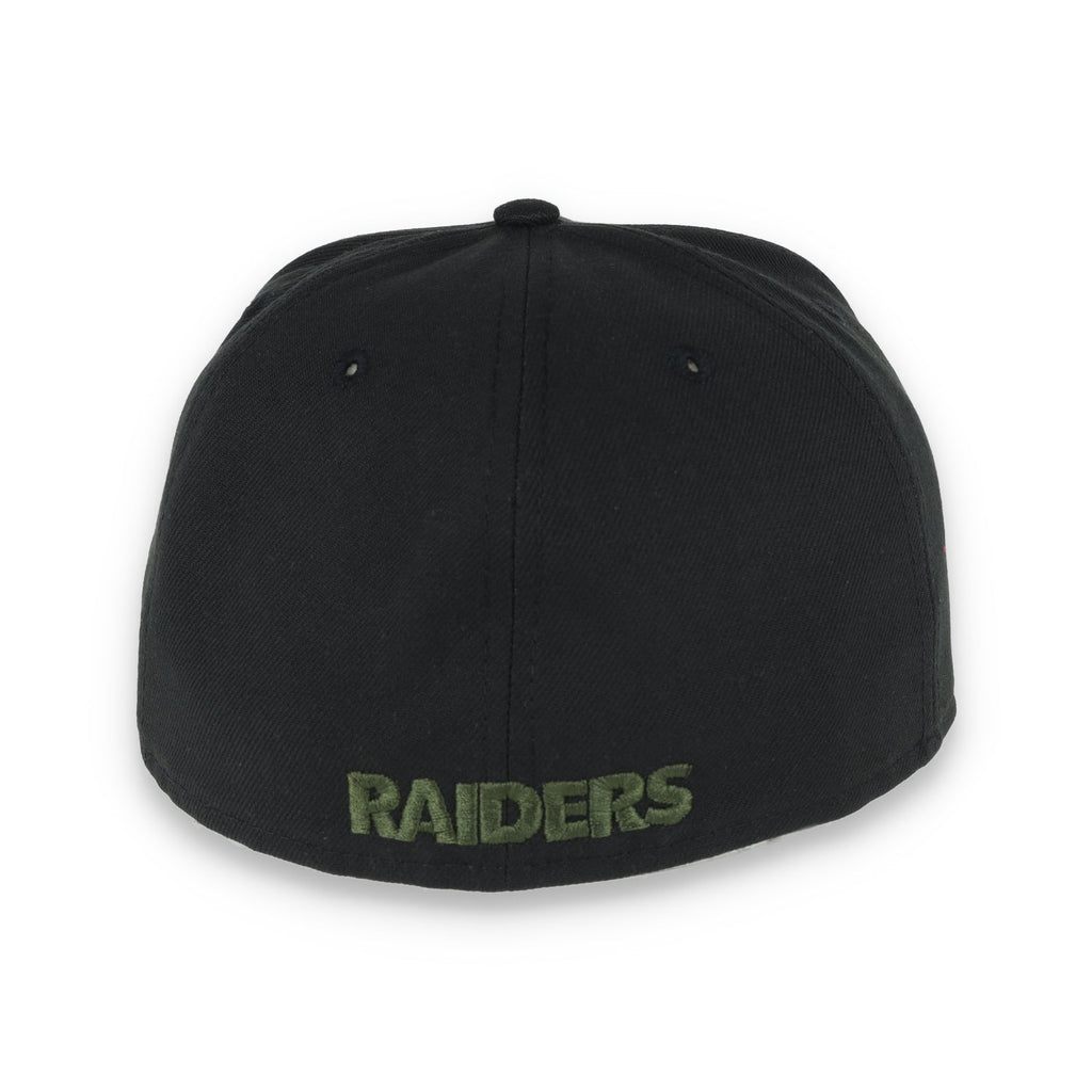 New Era Las Vegas Raiders Shield 59FIFTY Fitted HAT-RIFLE GREEN