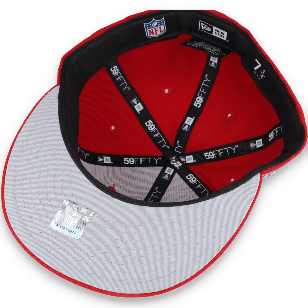 New Era Las Vegas Raiders Shield XVIII Side Patch 59FIFTY Fitted Hat-RED
