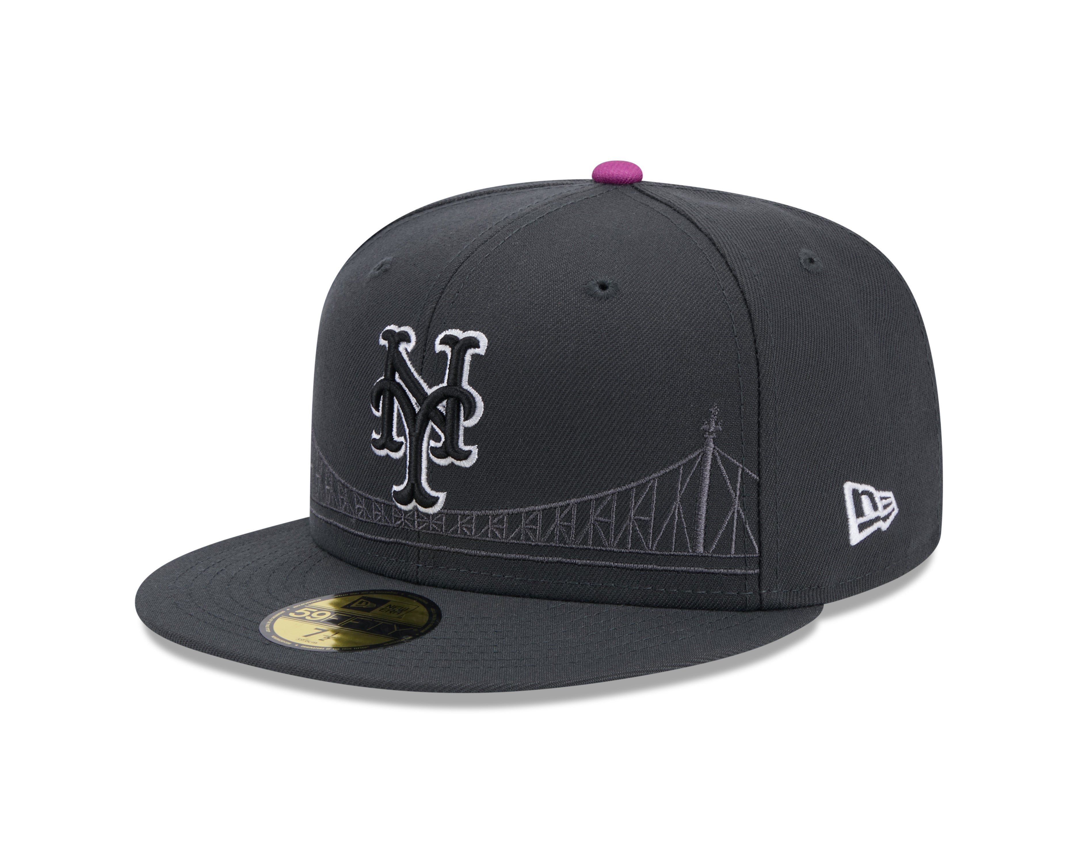 New York Mets MLB New Era Men's Graphite 59Fifty 2024 City Connect Fitted Hat