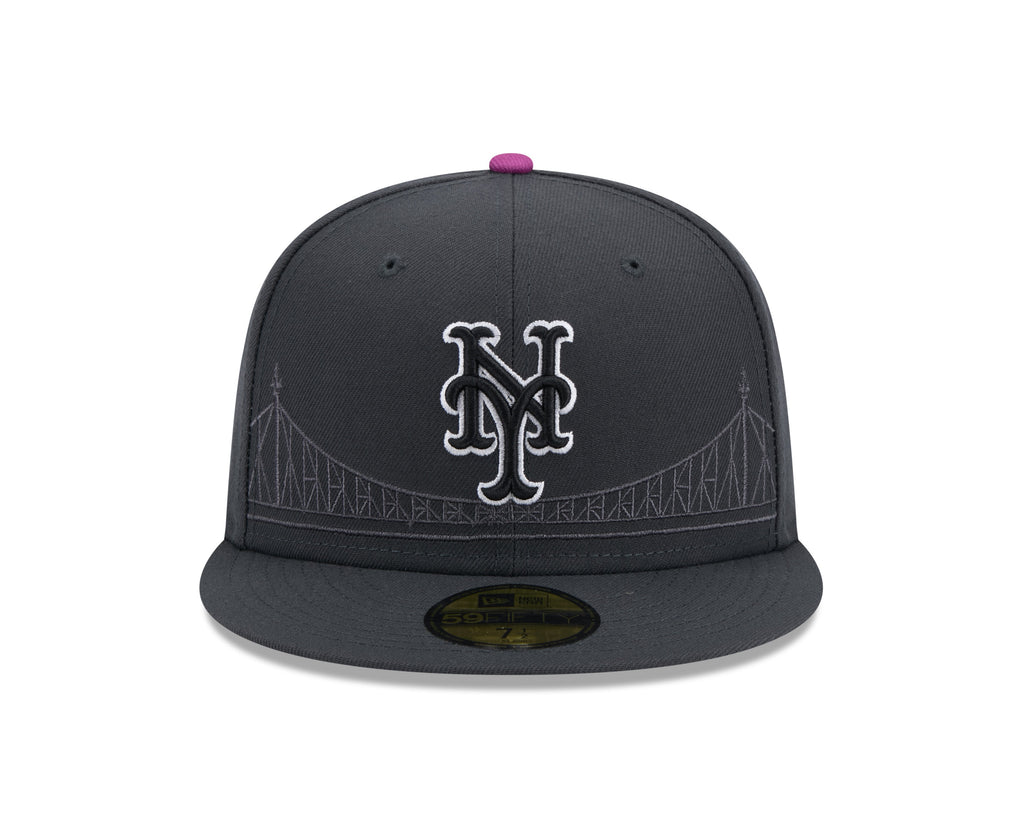 New York Mets MLB New Era Men's Graphite 59Fifty 2024 City Connect Fitted Hat