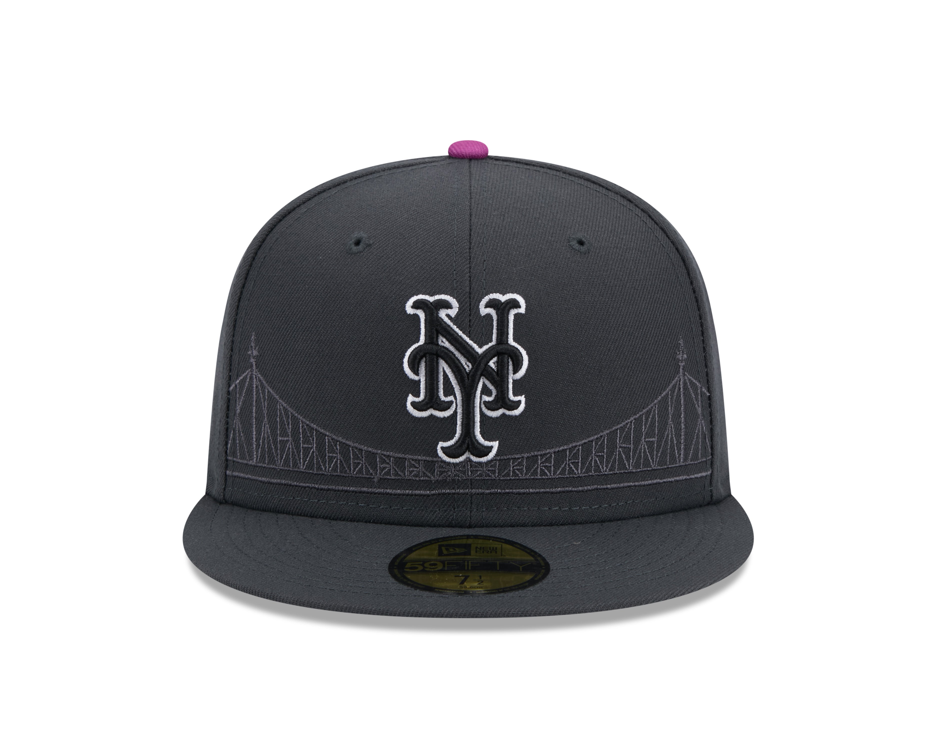 New York Mets MLB New Era Men's Graphite 59Fifty 2024 City Connect Fitted Hat