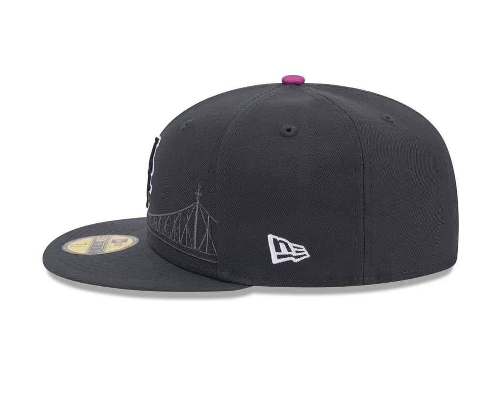 New York Mets MLB New Era Men's Graphite 59Fifty 2024 City Connect Fitted Hat