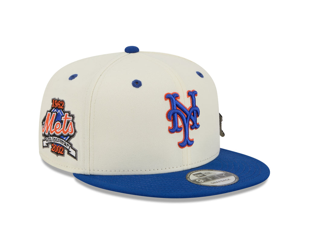 New York Mets MLB New Era Men's Cream/Royal Blue 9Fifty Mascot Pin Snapback