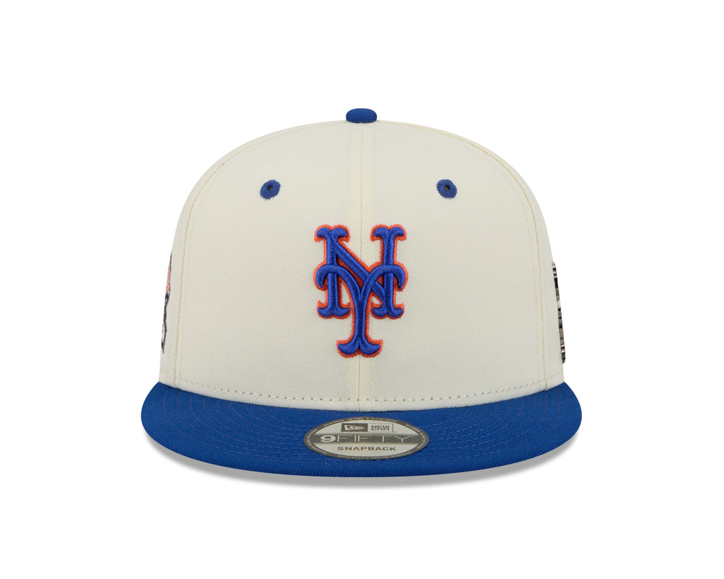 New York Mets MLB New Era Men's Cream/Royal Blue 9Fifty Mascot Pin Snapback