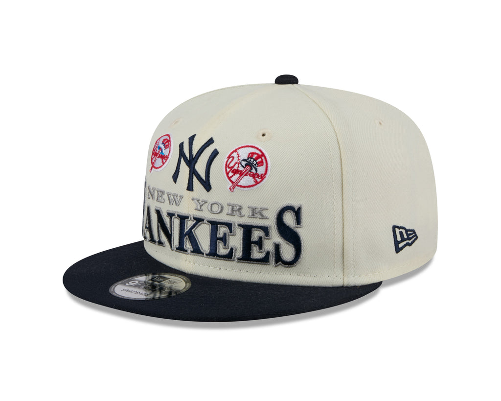 New York Yankees MLB New Era Men's Cream/Navy 9Fifty Two Tone Archive Snapback