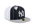 New York Yankees MLB New Era Men's Navy 59Fifty Two Tone Pinstripe Fitted Hat