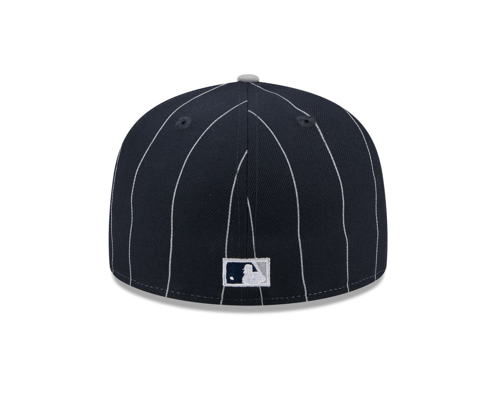 New York Yankees MLB New Era Men's Navy 59Fifty Two Tone Pinstripe Fitted Hat