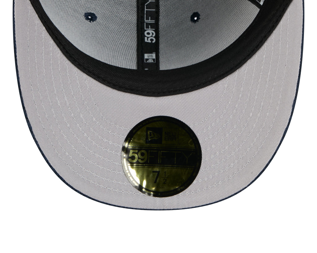 New York Yankees MLB New Era Men's Navy 59Fifty Chenille Pop Fitted Hat