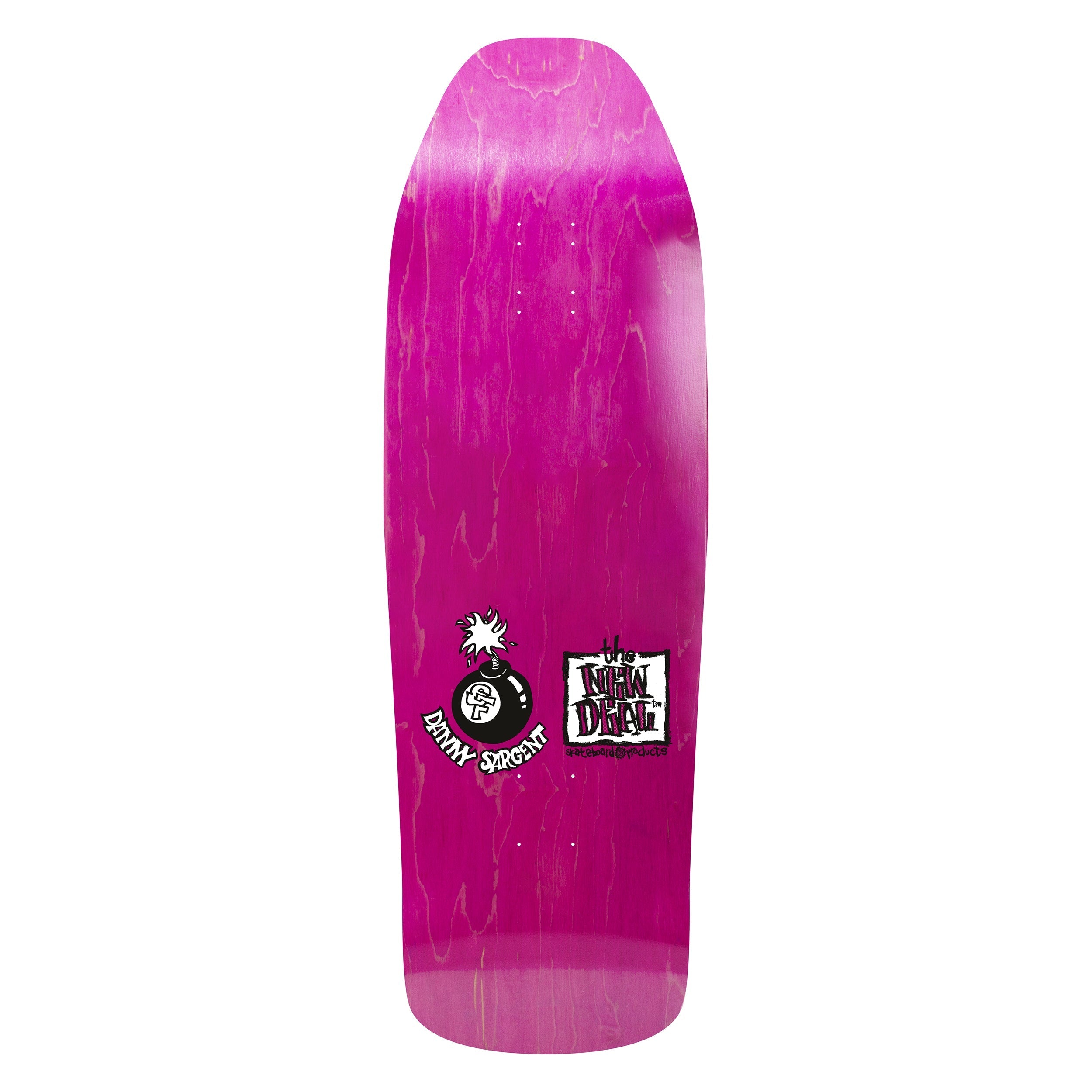 New Deal Skateboard Deck Danny Sargent Monkey Bomb Pink 9.62" x 31"