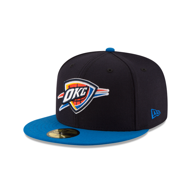 Oklahoma City Thunder NBA New Era Men's Navy/Blue 59Fifty Two Tone Fitted Hat