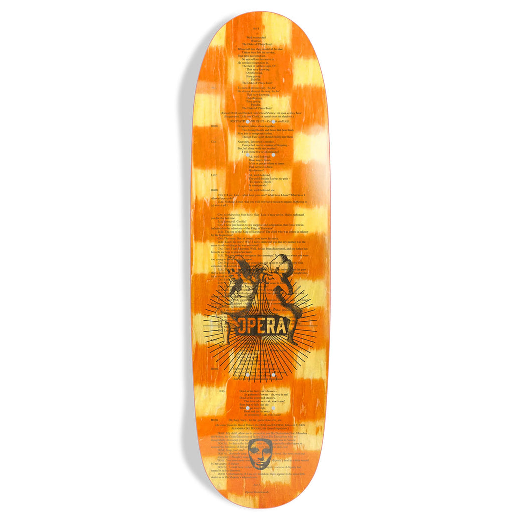 Opera Skateboard Deck 2035 Laser Yellow/Orange 9.0" x 31.8"