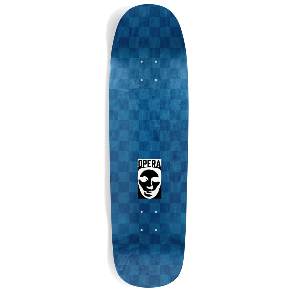 Opera Skateboard Deck Marked Blue/Grey/Black 9.125" x 32.6"