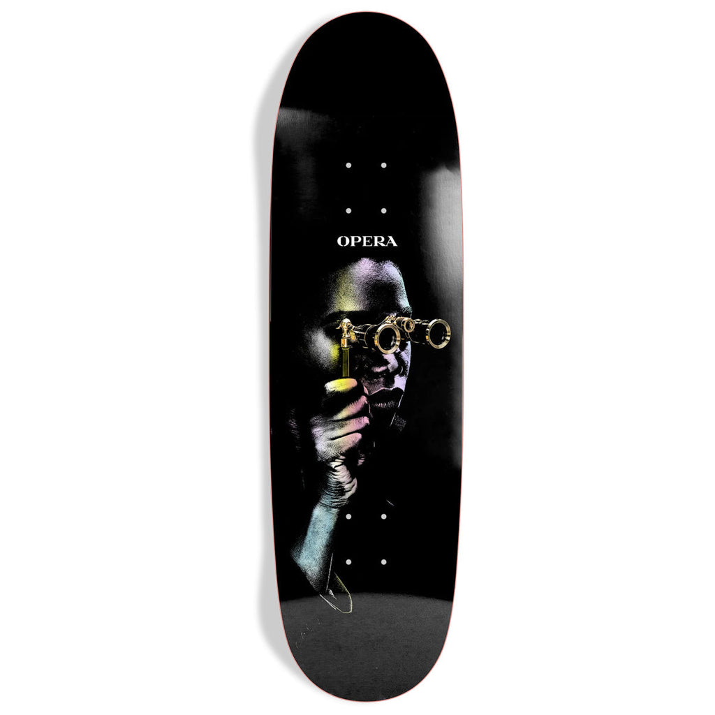 Opera Skateboard Deck Spectator Football Shape Black 9.0" x 31.8"